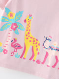 Tropical Animal Print Short Sleeve T-Shirt