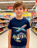 Truck Plane Print T-Shirt
