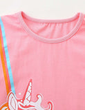 Unicorn Print Long-sleeved T-shirt
