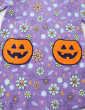 Halloween Pumpkin Applique Dress