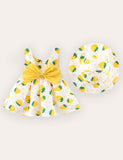 Baby Printed Dress + Hat