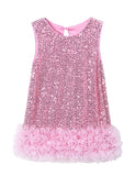 Party Sequin Stitching Tulle Dress