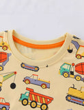 Cartoon Construction Car Short-sleeved T-shirt