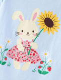 Rabbit Sunflower Print T-Shirt