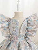 Versailles Gold and Silver Silk Heavy Industry Jacquard Dress