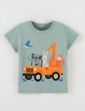 Cute Animal Vacation Printed T-Shirt