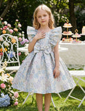 Versailles Gold and Silver Silk Heavy Industry Jacquard Dress