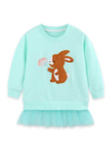 Rabbit Flower Applique Sweatshirt