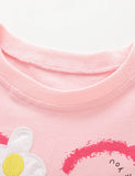 Flower Applique Love T-shirt