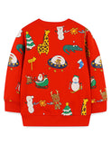 Christmas Santa Claus Animal Print Sweatshirt