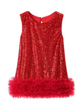 Party Sequin Stitching Tulle Dress