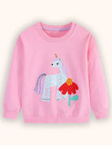 Cute Unicorn Applique Sweatshirt