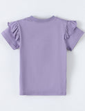 Cute Kitten Butterfly Print T-shirt