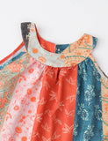 Ethnic Style Printed Neck Holiday Dress