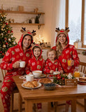 Christmas Reindeer Flannel One-Piece Family Matching Pajamas