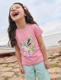 Flying Unicorn Embroidered T-Shirt