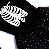 Halloween Glow In The Dark Skeleton Tulle Dress Set