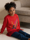Christmas Reindeer Applique Tulle Sweatshirt