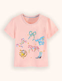 Cute Pony Print Short-sleeved T-shirt