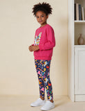 Unicorn Applique Sweatshirt / Printed Leggings