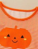 Halloween Pumpkin Applique Tulle Dress