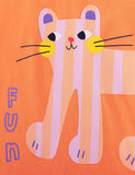 Kitten Print T-Shirt & Striped Leggings Set