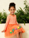 Bird Embroidered Tulle Dress