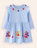 Fairy Embroidered Long-sleeved Dress