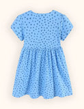 Cute African Animal Embroidered Cotton Dress