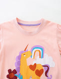 Rainbow Unicorn Print T-Shirt