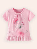 Floral Embroidered Short-sleeve T-shirt