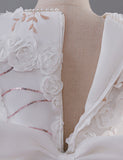 Three-dimensional Rose Bubble Sleeve Tulle Dress
