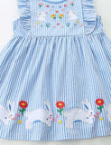 Rabbit Embroidered Sleeveless Dress