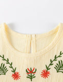 Floral Embroidered Cotton Dress