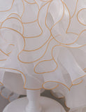 Three-dimensional Rose Bubble Sleeve Tulle Dress