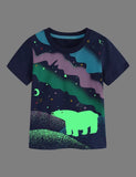 Luminous Northern Lights Polar Bear T-shirt