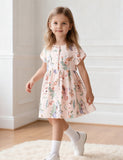 Cute Fairy Print Crew Neck Dress