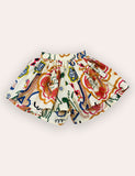 Floral Printed Cotton Skort
