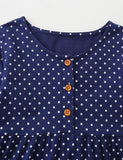 Butterfly Embroidered Long-sleeved Dress