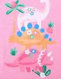 Kortærmet T-shirt med dinosaurtryk