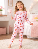 Flower Ladybug Print Pajama Set