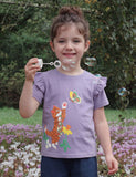 Cute Kitten Butterfly Print T-shirt