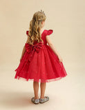 Flying Sleeve Bow Tulle Princess Dress