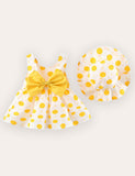 Baby Printed Dress + Hat