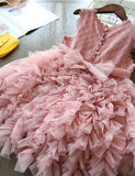 Fluffy Embroidered Cake Tulle Dress
