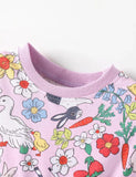 Fun Animal Floral Printed Cotton Dress