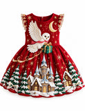Christmas Snow Castle Owl Party Dress