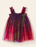 Sequin Star Rainbow Sundress Tulle Dress