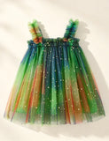 Sequin Star Rainbow Sundress Tulle Dress