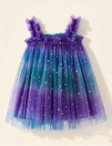 Sequin Star Rainbow Sundress Tulle Dress